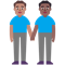 Men Holding Hands- Medium Skin Tone- Medium-Dark Skin Tone emoji on Microsoft